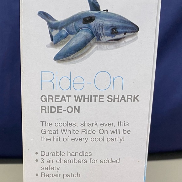 Intex Great White Shark Ride-on Inflatable Floatie - Picture 2 of 4
